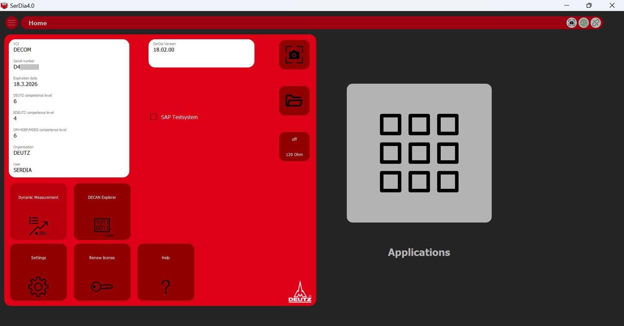 DEUTZ SerDia 4.0 18.02.00 — обновление для EMR4 / EMR5 (EDC17CV52 / MD1)