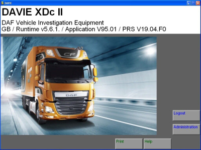DAF Davie XDc II Runtime 5.6.1 Диагностическая Программа